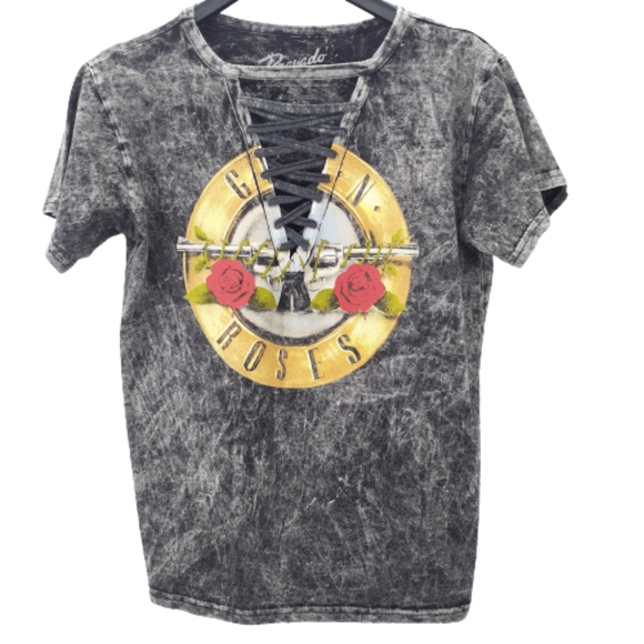 Bravado Black Lace-Up Graphic Tee - Picture 1 of 8